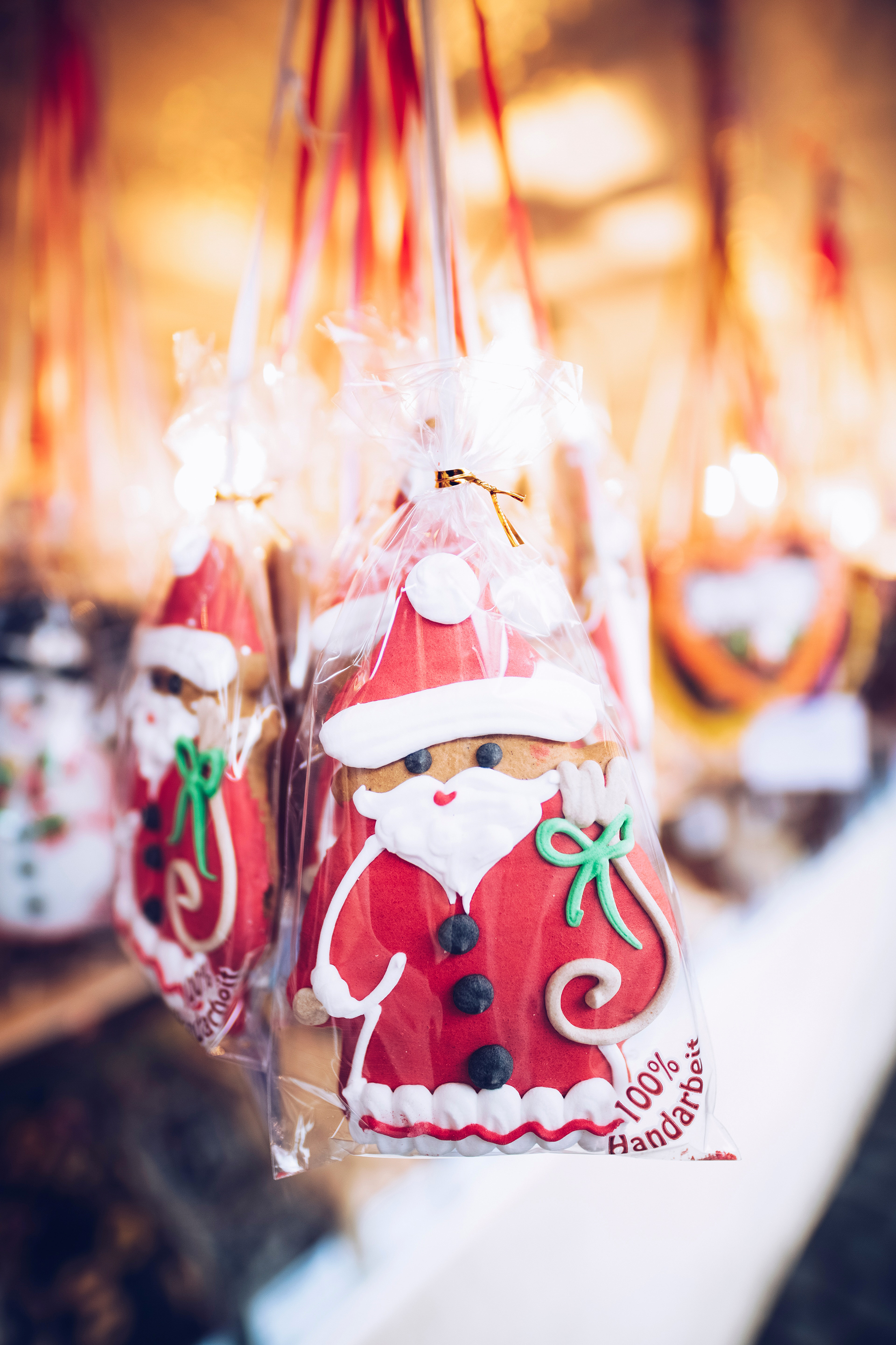 Handgefertigte Lebkuchenweihnachtsmänner
