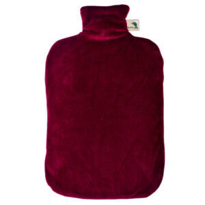 Öko-Wärmflasche Classic Comfort mit rotem Nickibezug
