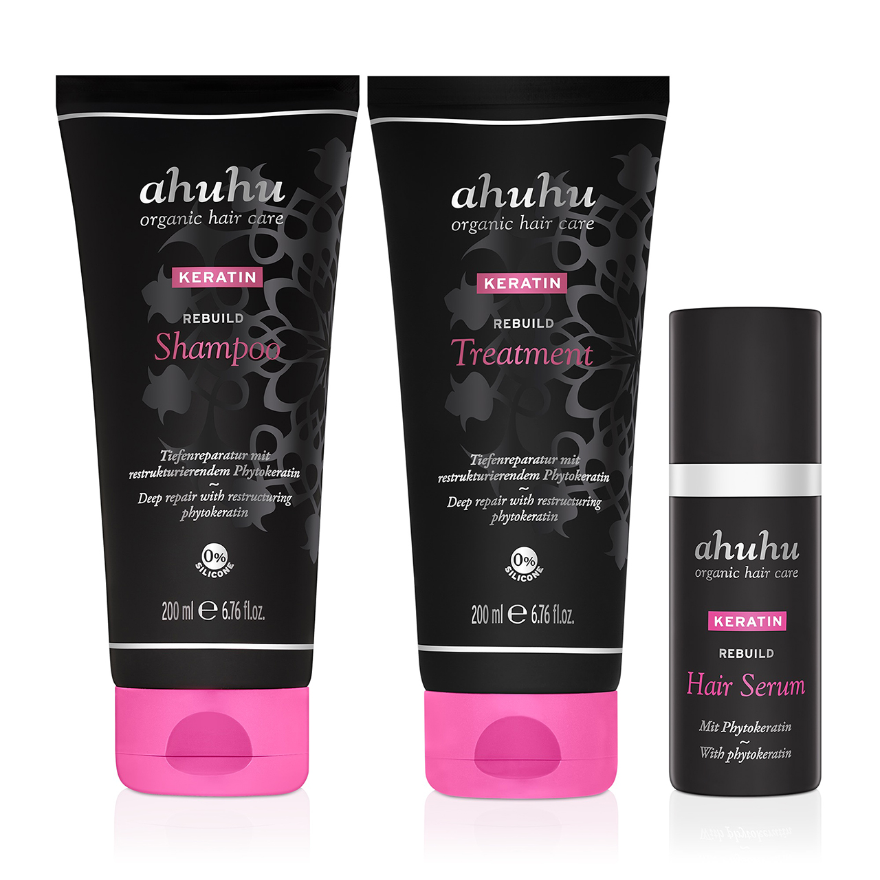 Haarpflegelinie ahuhu KERATIN Rebuild